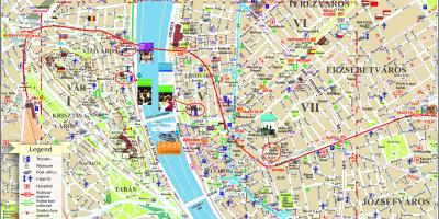 Mapa de calle de budapest centro de la ciudad