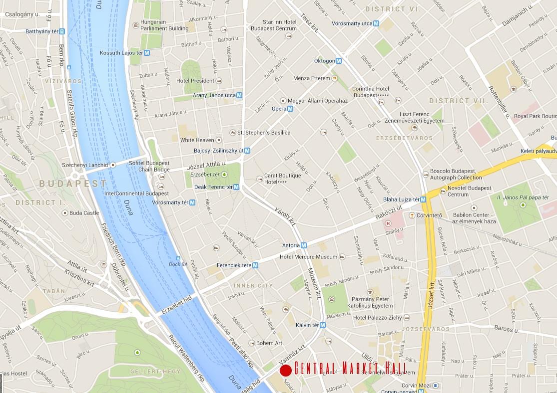 mapa de budapest diseño