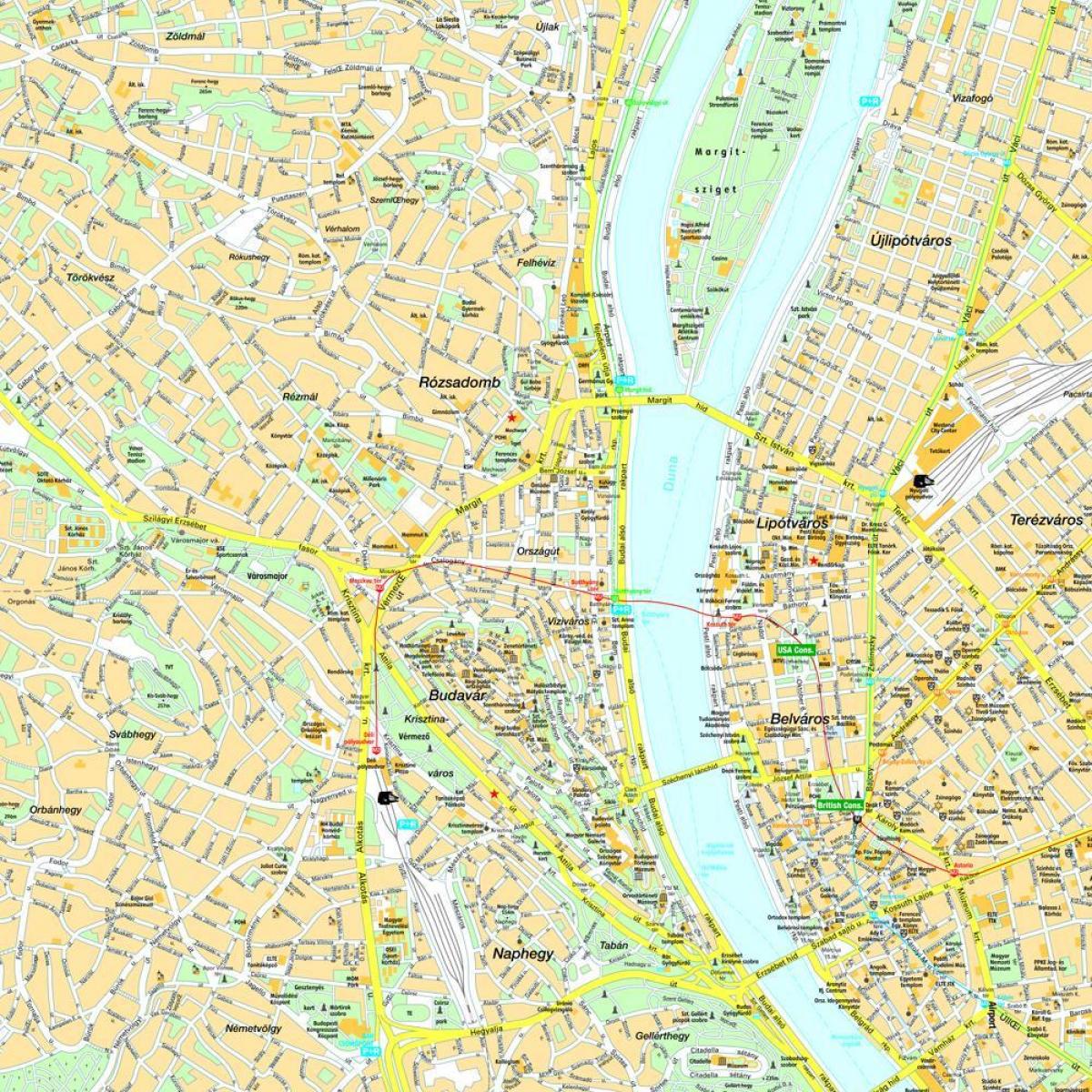 mapa de budapest y alrededores