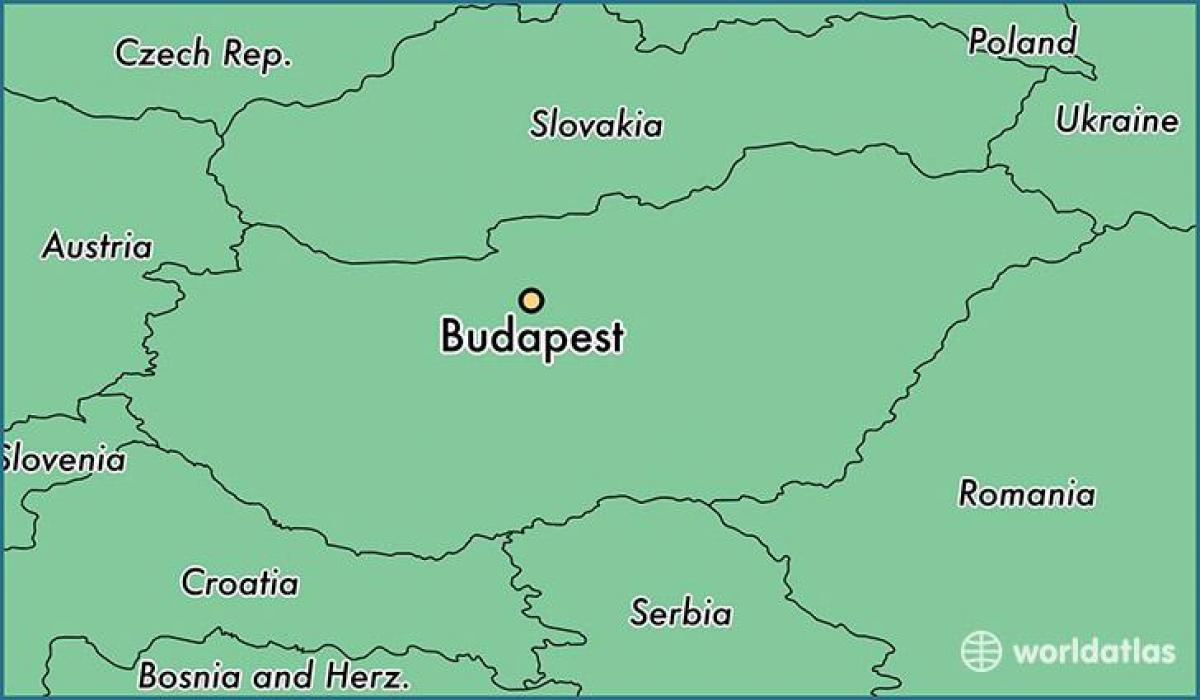 mapa de budapest y los países vecinos