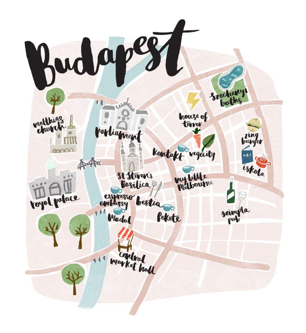 mapa de budapest sin conexión