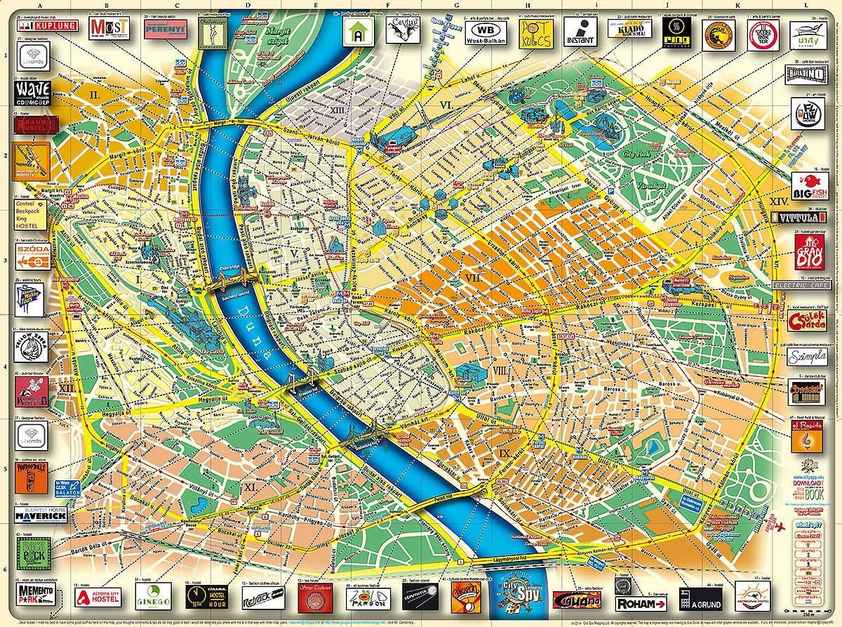 mapa de budapest parque de la ciudad