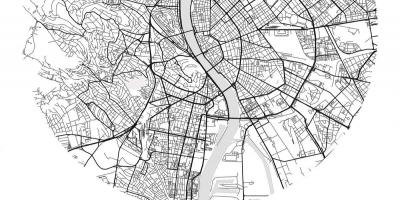 Mapa de budapest arte de la calle