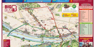 Budapest big bus tour mapa
