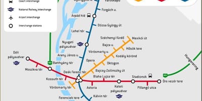 Budapest mapa de la estación de tren