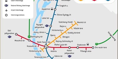 El tranvía 2 mapa de budapest